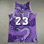 NBA 23 James Lakers The Year of the Loong Maillot Violet